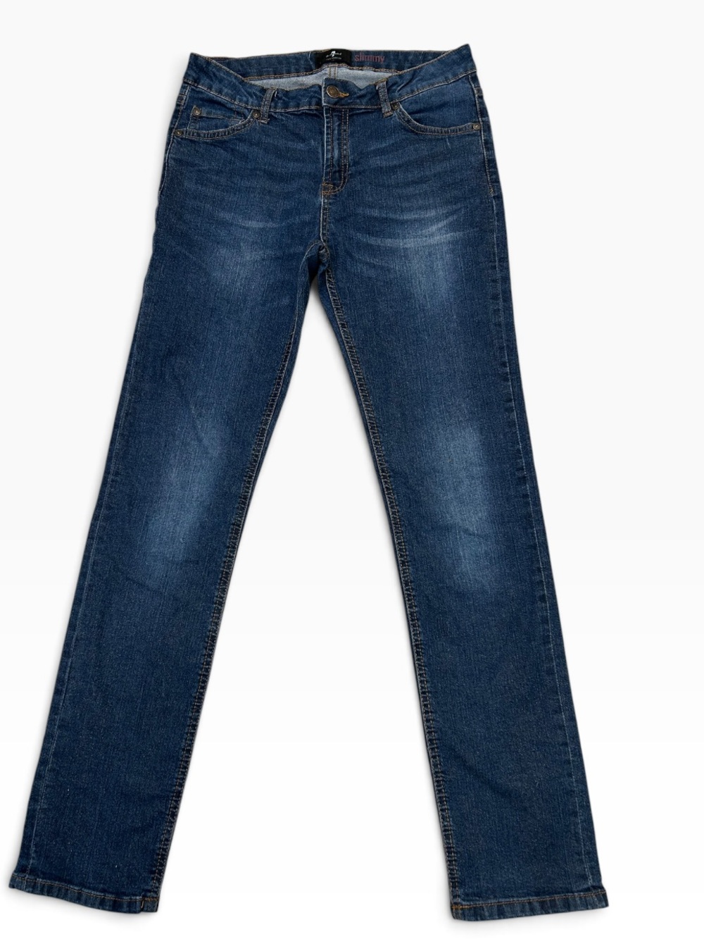 7 For All Mankind Slimmy Jeans – Dark Wash Stretch Denim